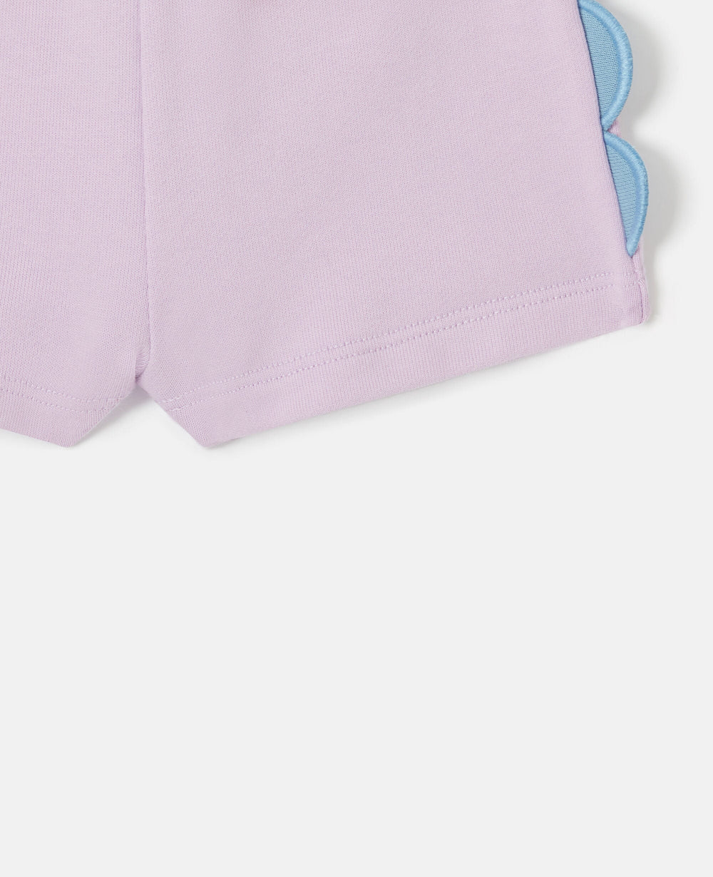 Scallop Trim Sweat Shorts