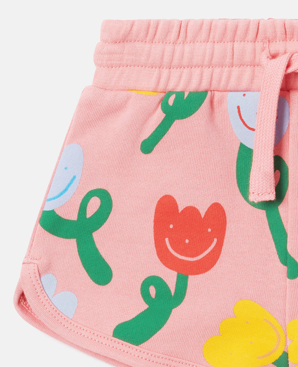 All-Over Floral Jersey Shorts