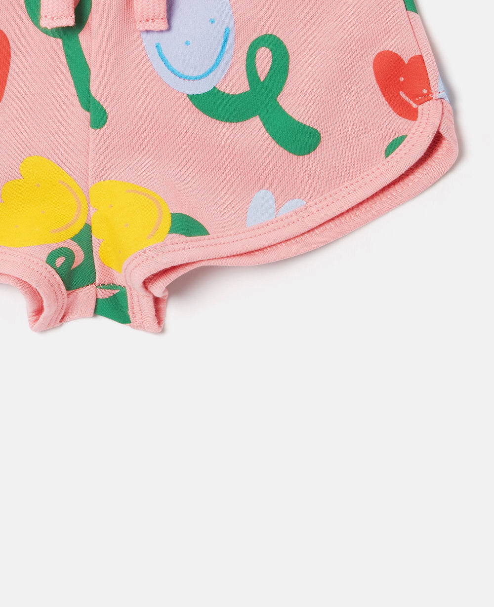 All-Over Floral Jersey Shorts
