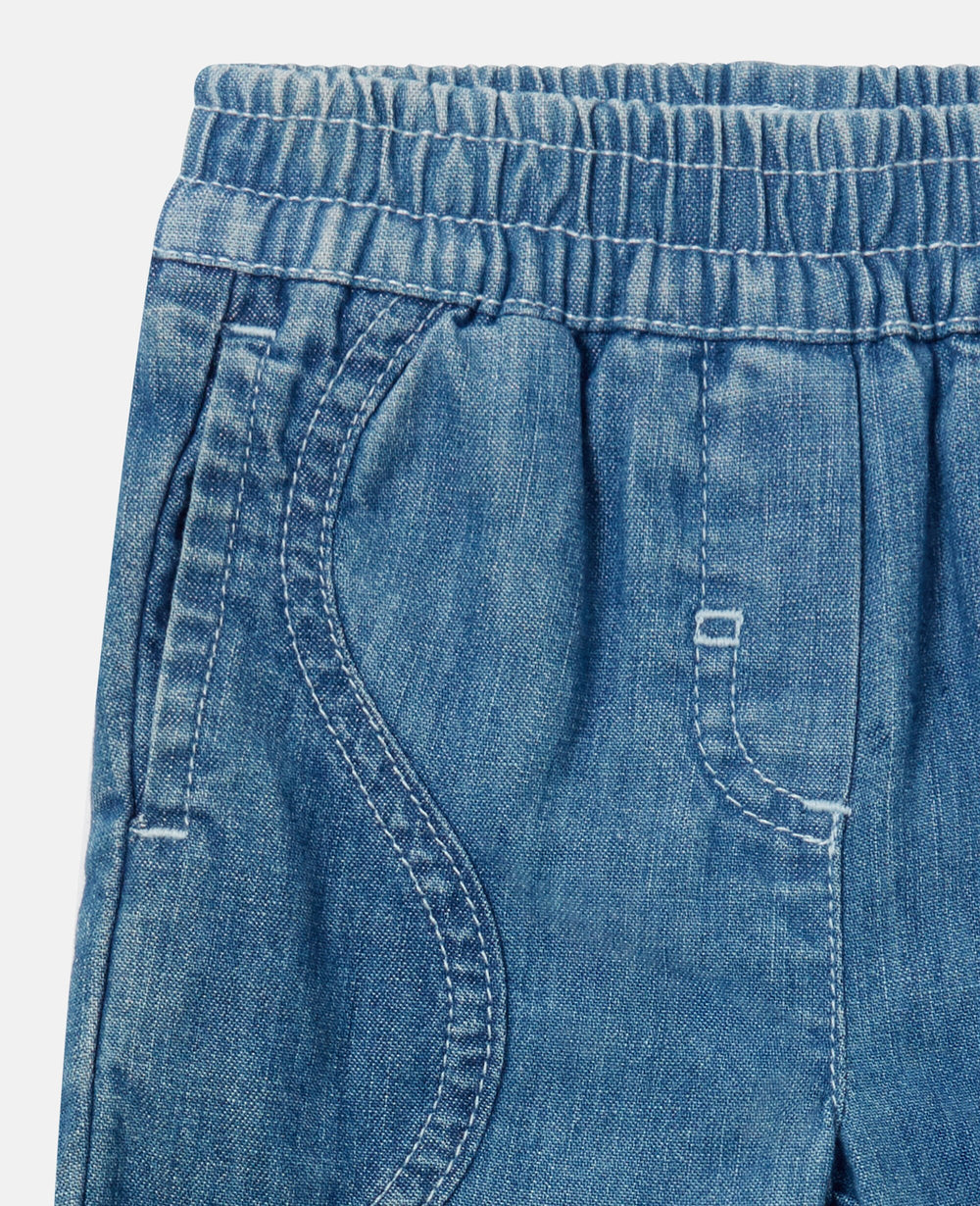 Elasticated Denim Sweatpants