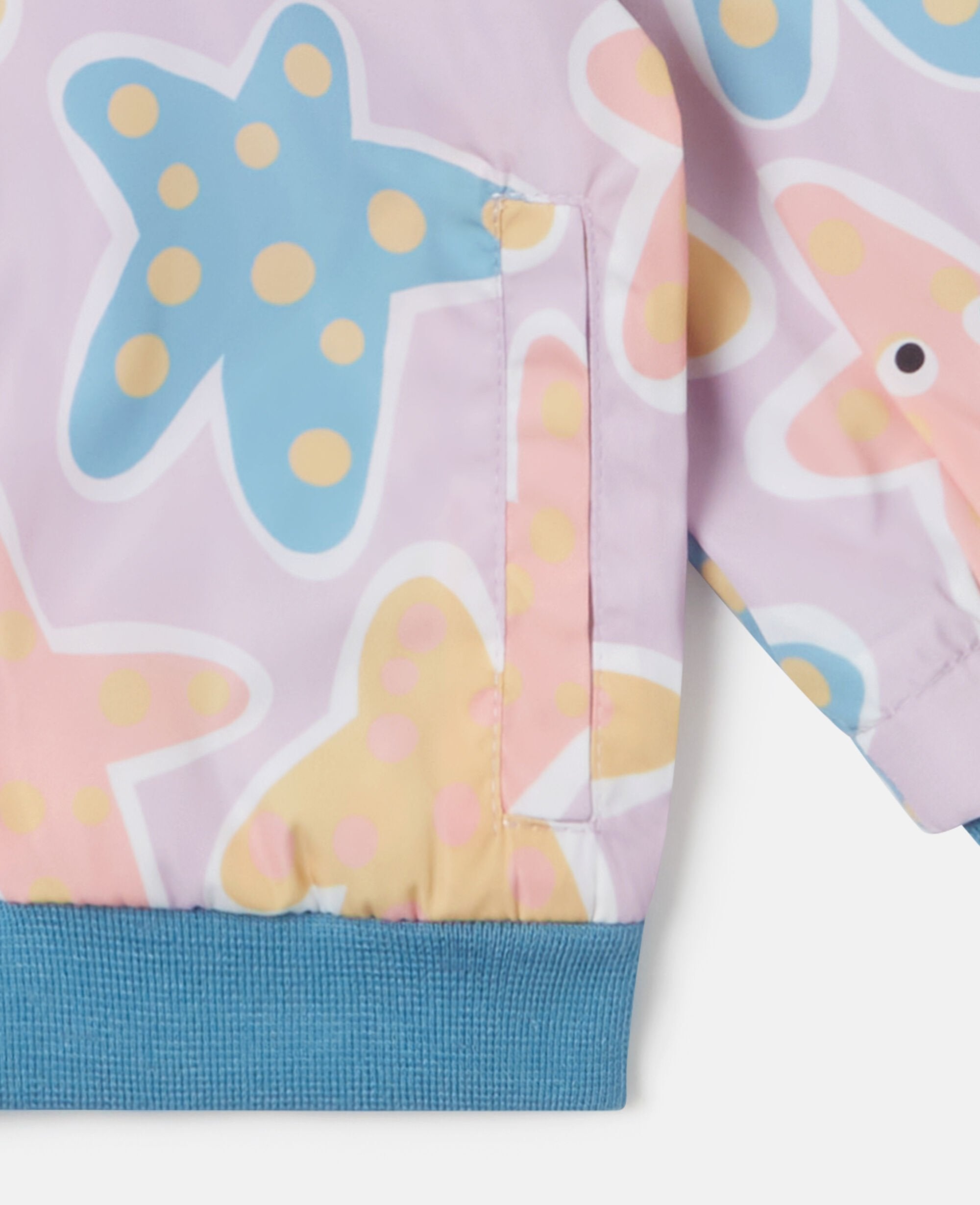 Starfish Print Zipper-Up Jacket